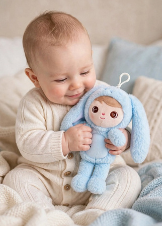 Metoo Mini Fluffy Baby-blue Bunny Boy