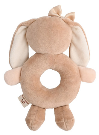 Metoo Rattle Personalized Beige Bunny with Bow