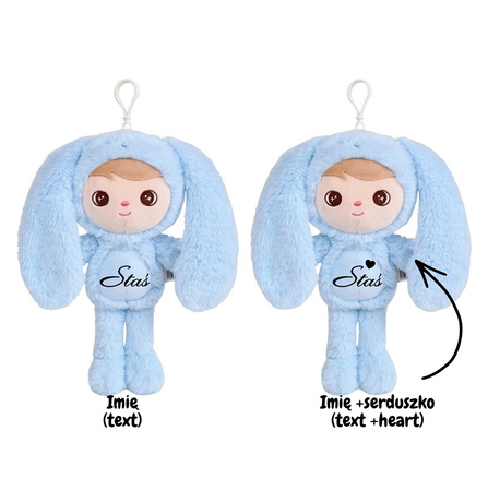 Metoo Personalized Mini Fluffy Baby-blue Bunny Boy