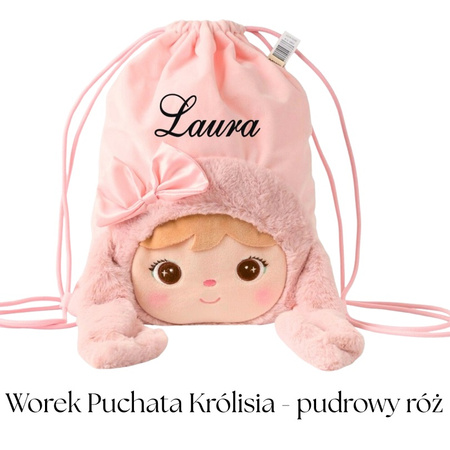 Zestaw - Plecak Metoo personalizowany Misia 2w1 i Worek 