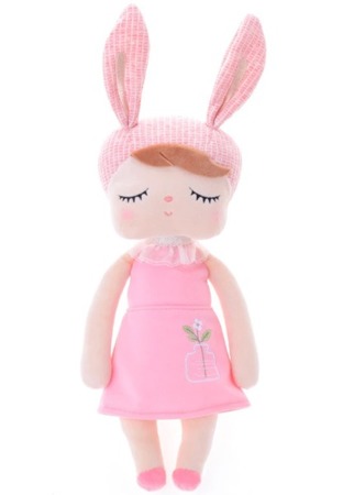 Lalka Metoo Personalizowana Uszatka w Różowej Sukience